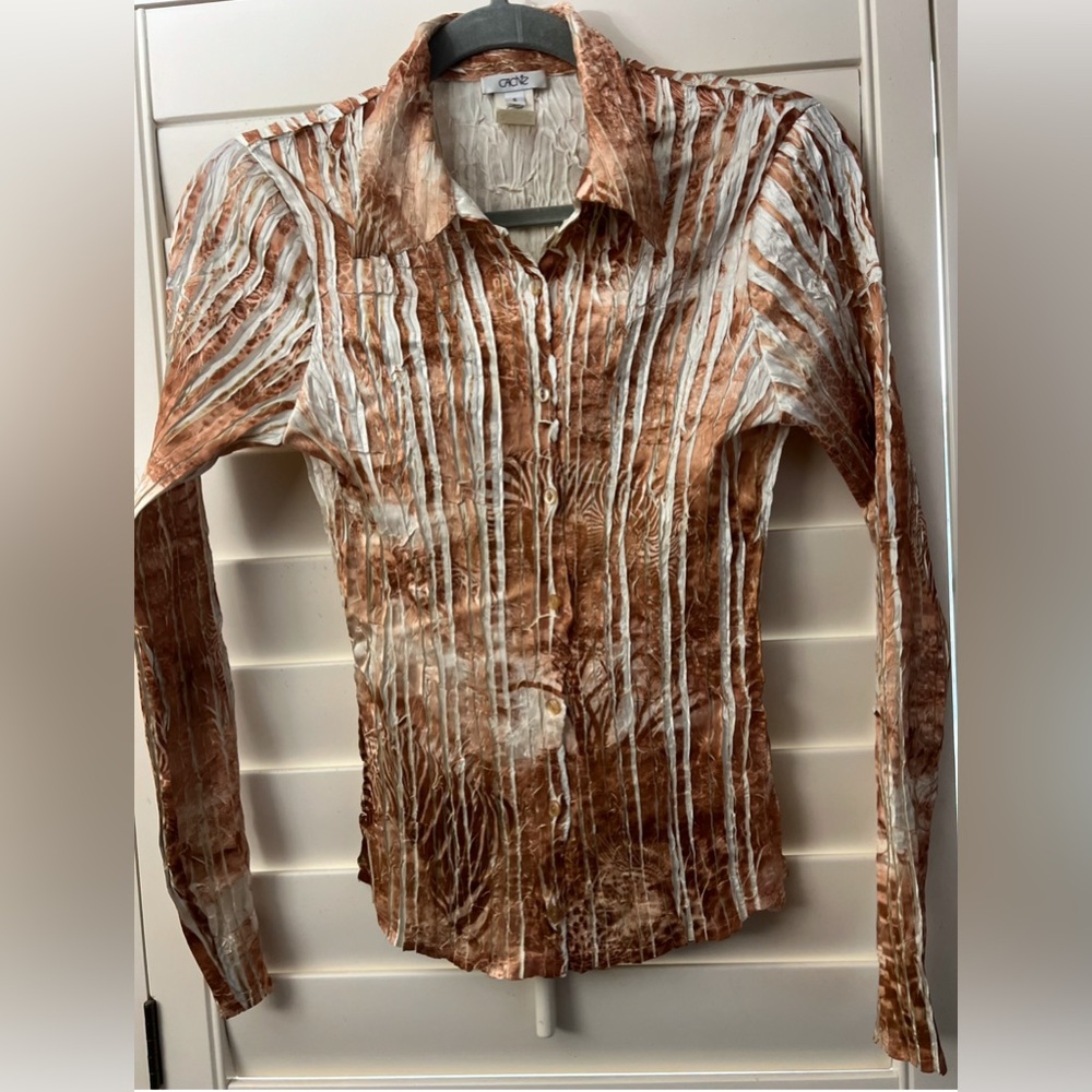Silky feel button down shirt